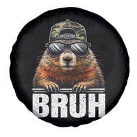 Bruh Groundhog Spare Tire Cover Funny Woodchuck Camo Hat Youth Teens Kids Slang - Wonder Print Shop