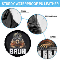 Bruh Groundhog Spare Tire Cover Funny Woodchuck Camo Hat Youth Teens Kids Slang - Wonder Print Shop
