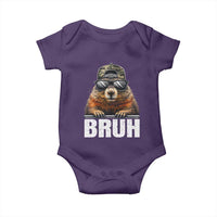 Bruh Groundhog Baby Onesie Funny Woodchuck Camo Hat Youth Teens Kids Slang - Wonder Print Shop