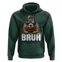 Bruh Groundhog Hoodie Funny Woodchuck Camo Hat Youth Teens Kids Slang - Wonder Print Shop