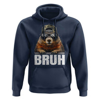 Bruh Groundhog Hoodie Funny Woodchuck Camo Hat Youth Teens Kids Slang - Wonder Print Shop