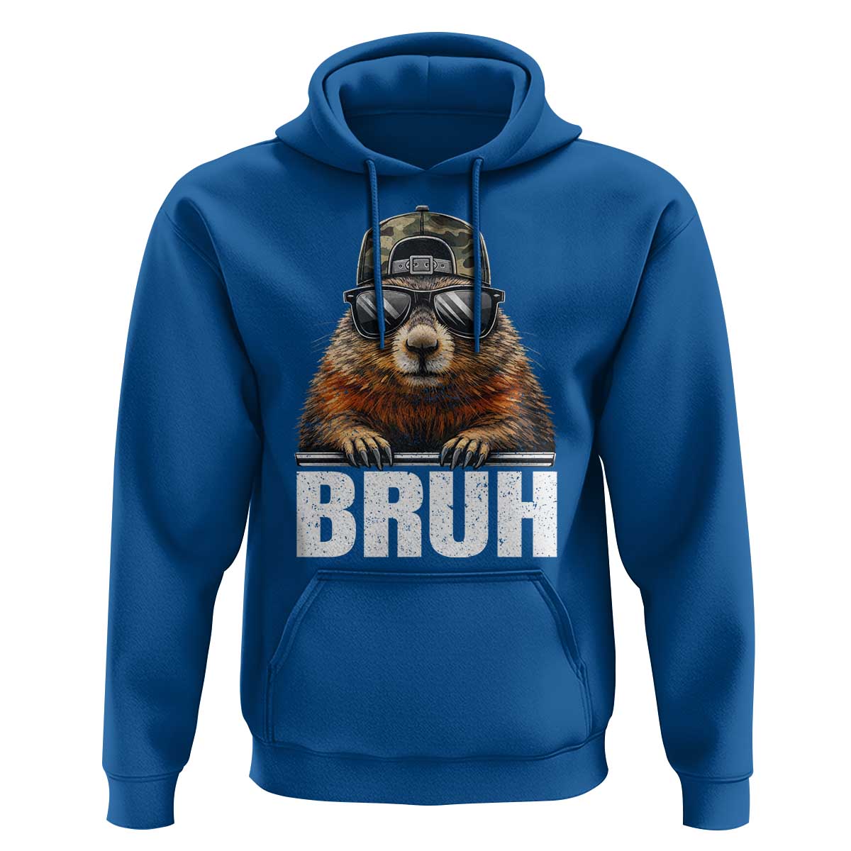 Bruh Groundhog Hoodie Funny Woodchuck Camo Hat Youth Teens Kids Slang - Wonder Print Shop