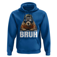 Bruh Groundhog Hoodie Funny Woodchuck Camo Hat Youth Teens Kids Slang - Wonder Print Shop