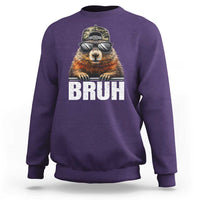 Bruh Groundhog Sweatshirt Funny Woodchuck Camo Hat Youth Teens Kids Slang - Wonder Print Shop