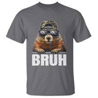 Bruh Groundhog T Shirt Funny Woodchuck Camo Hat Youth Teens Kids Slang - Wonder Print Shop