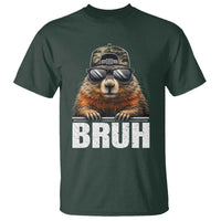 Bruh Groundhog T Shirt Funny Woodchuck Camo Hat Youth Teens Kids Slang - Wonder Print Shop