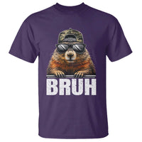 Bruh Groundhog T Shirt Funny Woodchuck Camo Hat Youth Teens Kids Slang - Wonder Print Shop