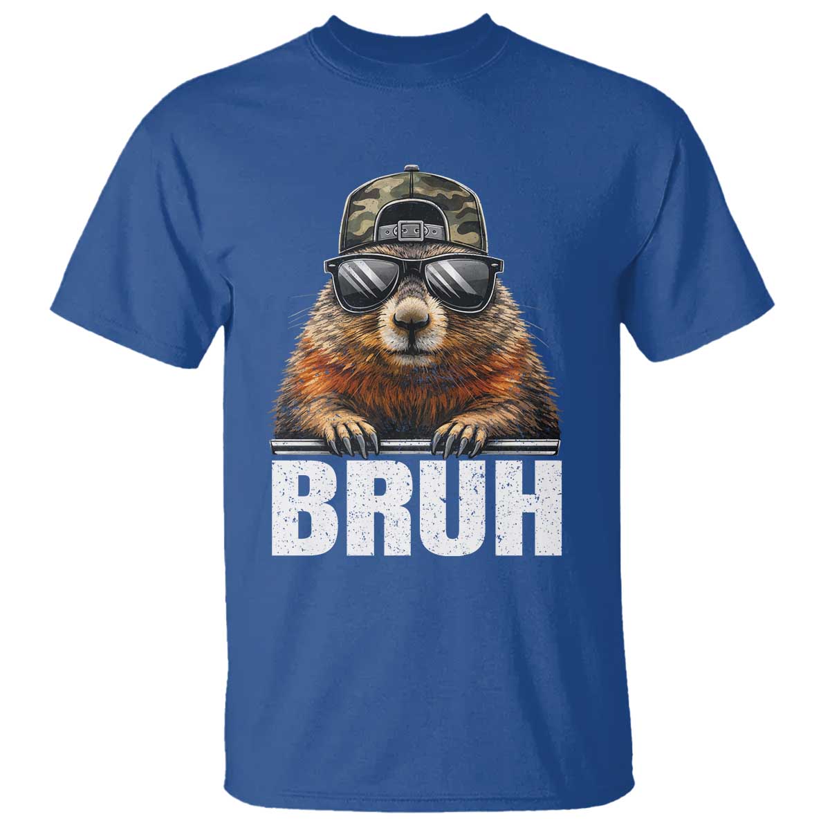 Bruh Groundhog T Shirt Funny Woodchuck Camo Hat Youth Teens Kids Slang - Wonder Print Shop