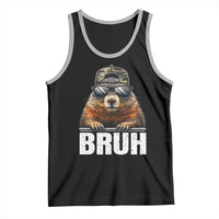 Bruh Groundhog Tank Top Funny Woodchuck Camo Hat Youth Teens Kids Slang - Wonder Print Shop