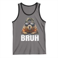 Bruh Groundhog Tank Top Funny Woodchuck Camo Hat Youth Teens Kids Slang - Wonder Print Shop