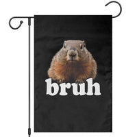 Bruh Groundhog Garden Flag Funny Woodchuck Youth Teens Kids Slang - Wonder Print Shop