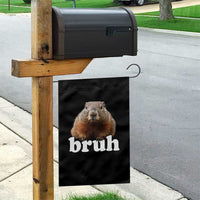 Bruh Groundhog Garden Flag Funny Woodchuck Youth Teens Kids Slang - Wonder Print Shop