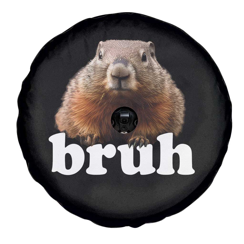 Bruh Groundhog Spare Tire Cover Funny Woodchuck Youth Teens Kids Slang - Wonder Print Shop
