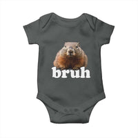 Bruh Groundhog Baby Onesie Funny Woodchuck Youth Teens Kids Slang - Wonder Print Shop