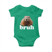 Bruh Groundhog Baby Onesie Funny Woodchuck Youth Teens Kids Slang - Wonder Print Shop