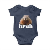 Bruh Groundhog Baby Onesie Funny Woodchuck Youth Teens Kids Slang - Wonder Print Shop