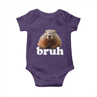 Bruh Groundhog Baby Onesie Funny Woodchuck Youth Teens Kids Slang - Wonder Print Shop