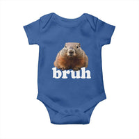 Bruh Groundhog Baby Onesie Funny Woodchuck Youth Teens Kids Slang - Wonder Print Shop