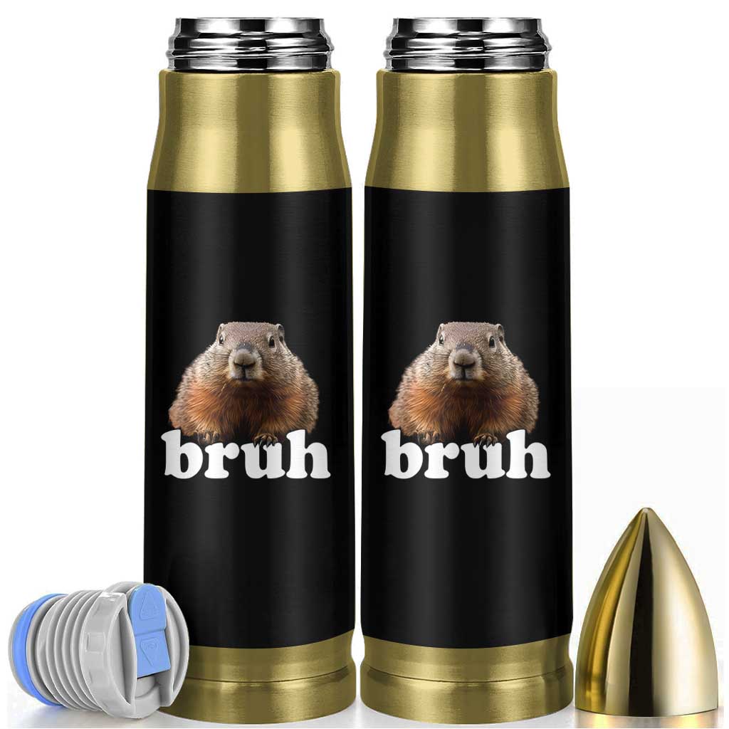 Bruh Groundhog Bullet Tumbler Funny Woodchuck Youth Teens Kids Slang - Wonder Print Shop