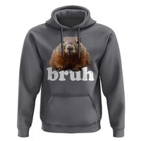 Bruh Groundhog Hoodie Funny Woodchuck Youth Teens Kids Slang - Wonder Print Shop
