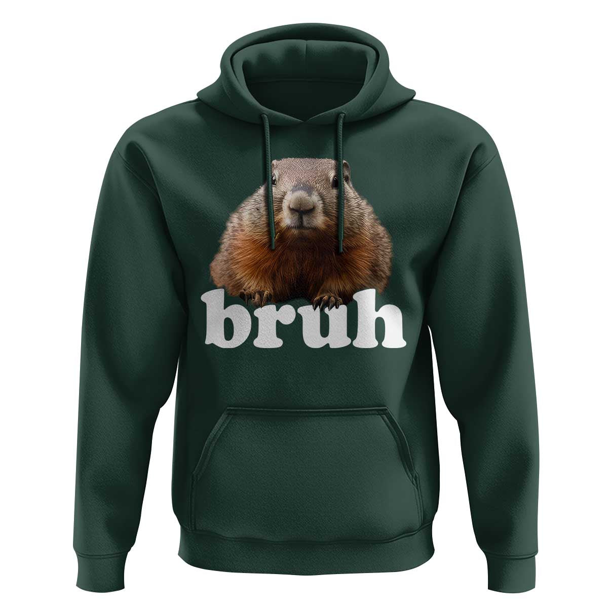 Bruh Groundhog Hoodie Funny Woodchuck Youth Teens Kids Slang - Wonder Print Shop