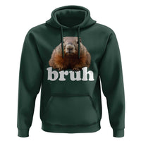 Bruh Groundhog Hoodie Funny Woodchuck Youth Teens Kids Slang - Wonder Print Shop
