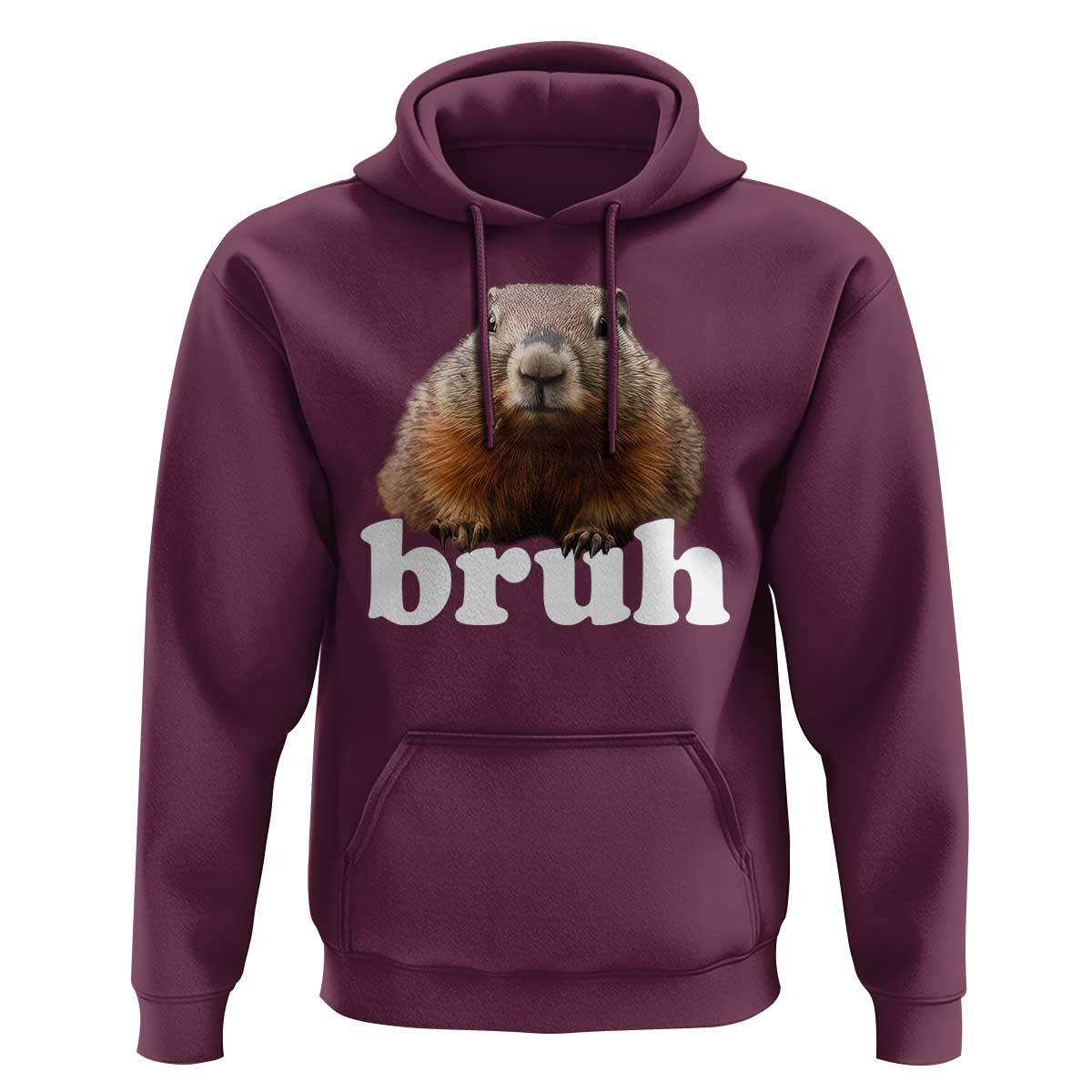 Bruh Groundhog Hoodie Funny Woodchuck Youth Teens Kids Slang - Wonder Print Shop