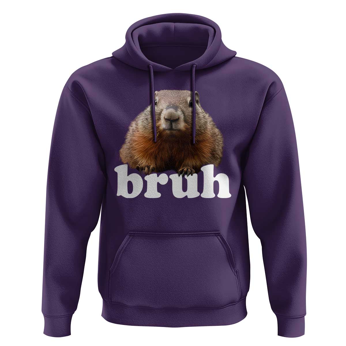 Bruh Groundhog Hoodie Funny Woodchuck Youth Teens Kids Slang - Wonder Print Shop