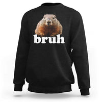 Bruh Groundhog Sweatshirt Funny Woodchuck Youth Teens Kids Slang - Wonder Print Shop