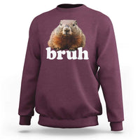 Bruh Groundhog Sweatshirt Funny Woodchuck Youth Teens Kids Slang - Wonder Print Shop