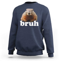 Bruh Groundhog Sweatshirt Funny Woodchuck Youth Teens Kids Slang - Wonder Print Shop