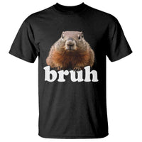 Bruh Groundhog T Shirt Funny Woodchuck Youth Teens Kids Slang - Wonder Print Shop