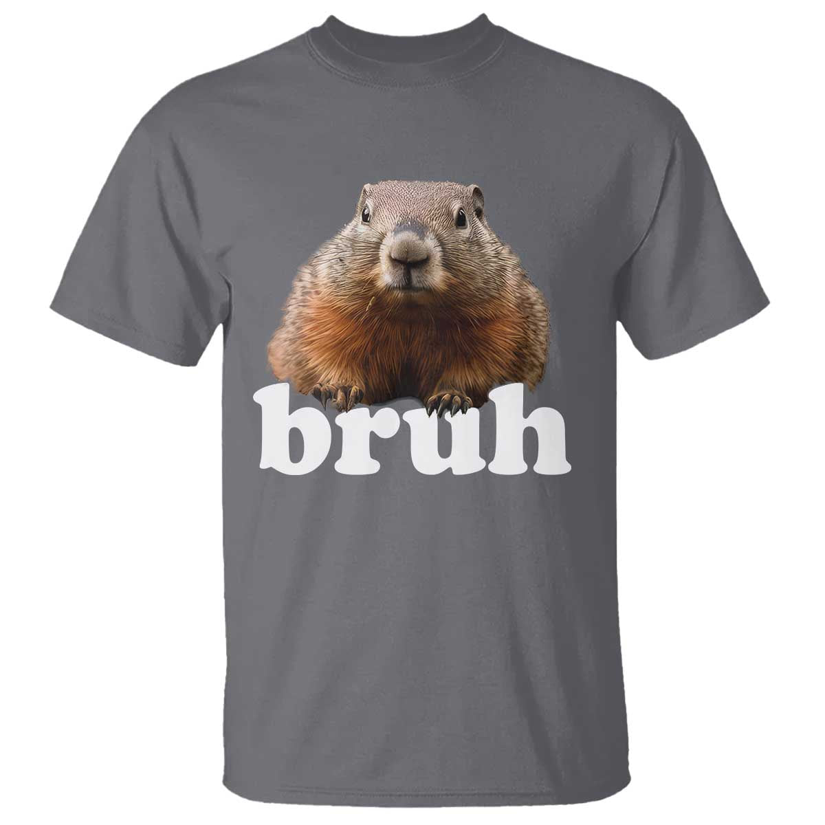 Bruh Groundhog T Shirt Funny Woodchuck Youth Teens Kids Slang - Wonder Print Shop