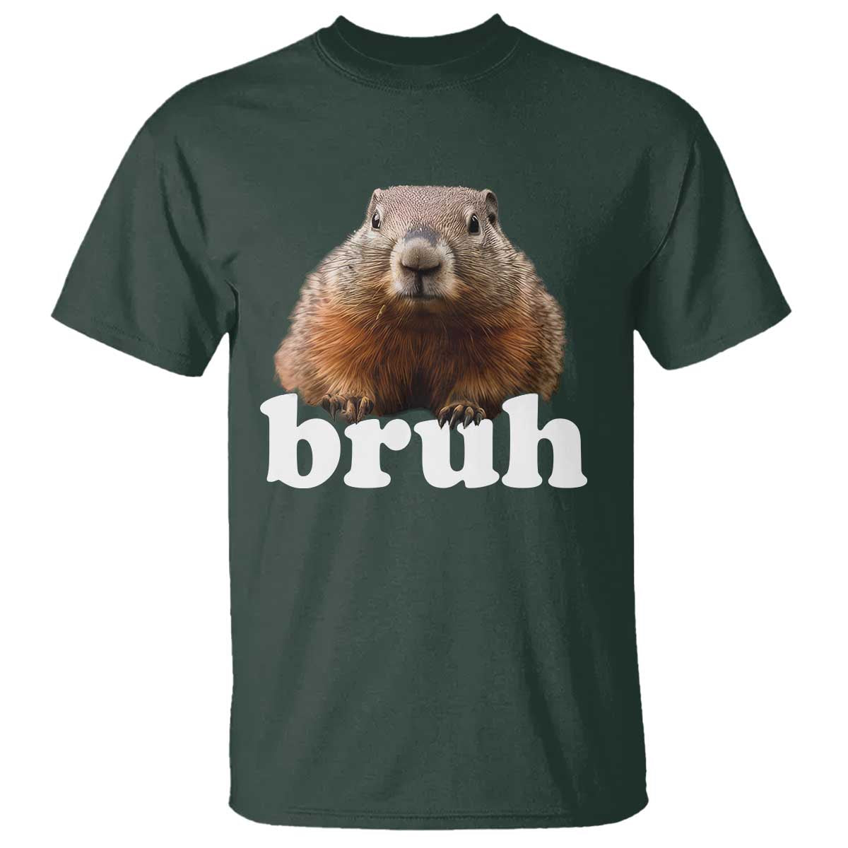 Bruh Groundhog T Shirt Funny Woodchuck Youth Teens Kids Slang - Wonder Print Shop