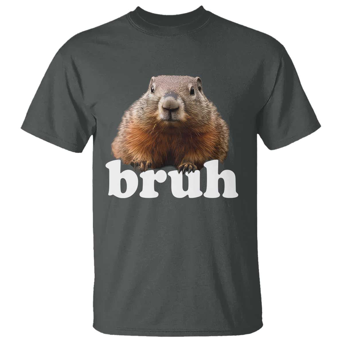 Bruh Groundhog T Shirt Funny Woodchuck Youth Teens Kids Slang - Wonder Print Shop