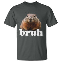Bruh Groundhog T Shirt Funny Woodchuck Youth Teens Kids Slang - Wonder Print Shop