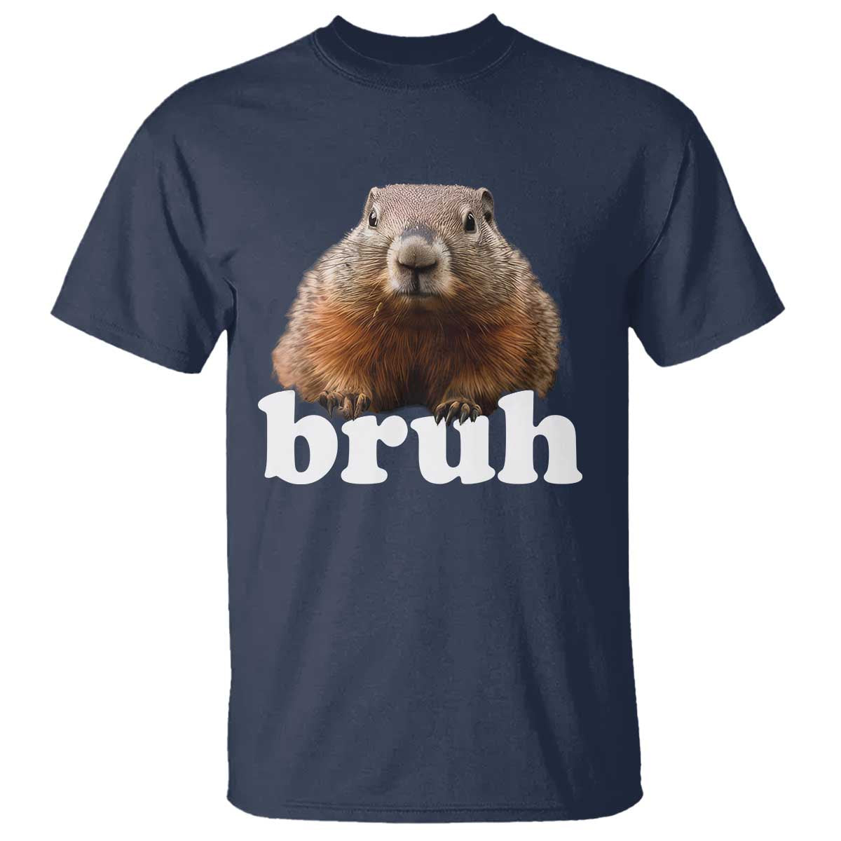 Bruh Groundhog T Shirt Funny Woodchuck Youth Teens Kids Slang - Wonder Print Shop