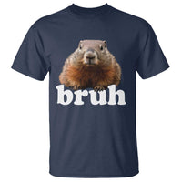 Bruh Groundhog T Shirt Funny Woodchuck Youth Teens Kids Slang - Wonder Print Shop
