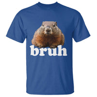 Bruh Groundhog T Shirt Funny Woodchuck Youth Teens Kids Slang - Wonder Print Shop