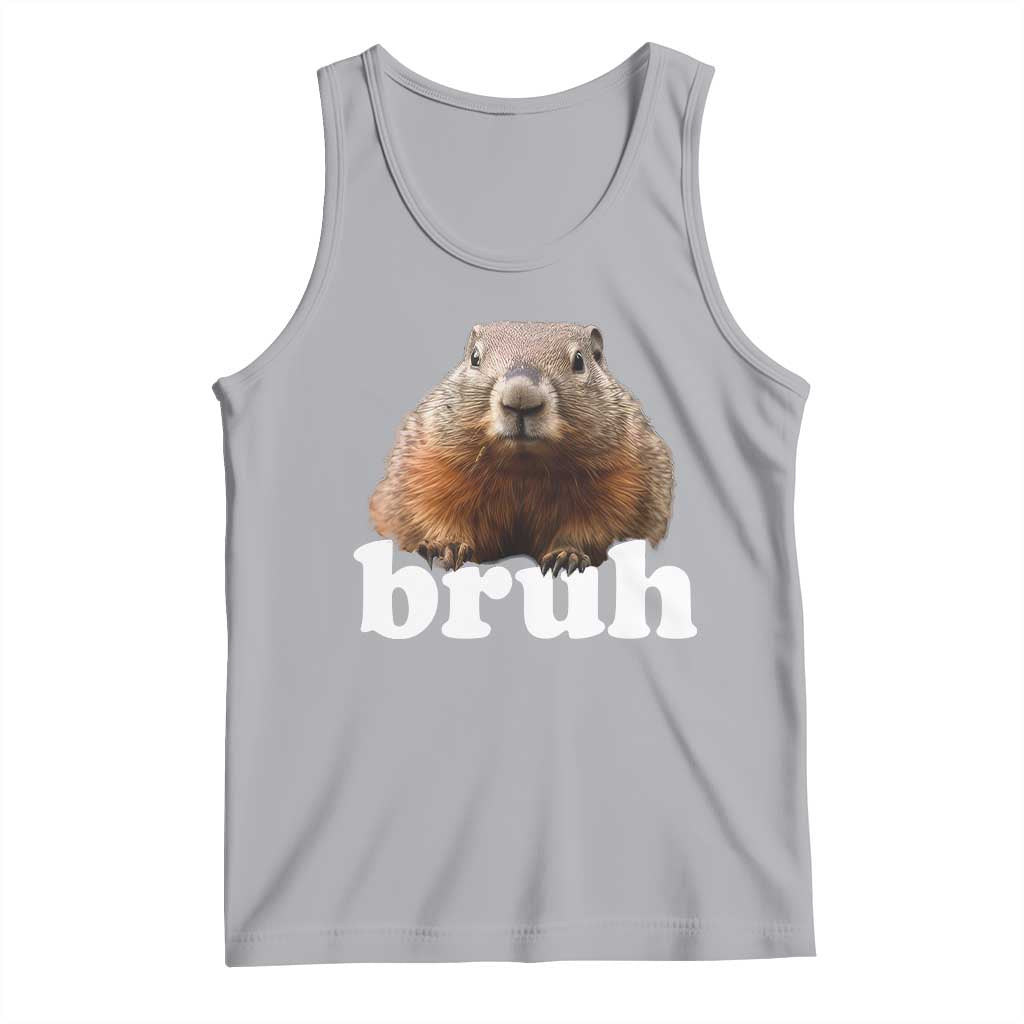 Bruh Groundhog Tank Top Funny Woodchuck Youth Teens Kids Slang - Wonder Print Shop