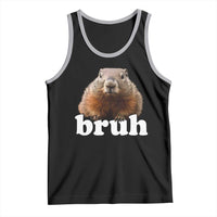 Bruh Groundhog Tank Top Funny Woodchuck Youth Teens Kids Slang - Wonder Print Shop