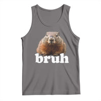 Bruh Groundhog Tank Top Funny Woodchuck Youth Teens Kids Slang - Wonder Print Shop