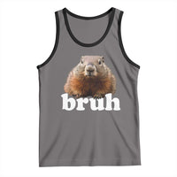 Bruh Groundhog Tank Top Funny Woodchuck Youth Teens Kids Slang - Wonder Print Shop