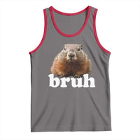 Bruh Groundhog Tank Top Funny Woodchuck Youth Teens Kids Slang - Wonder Print Shop