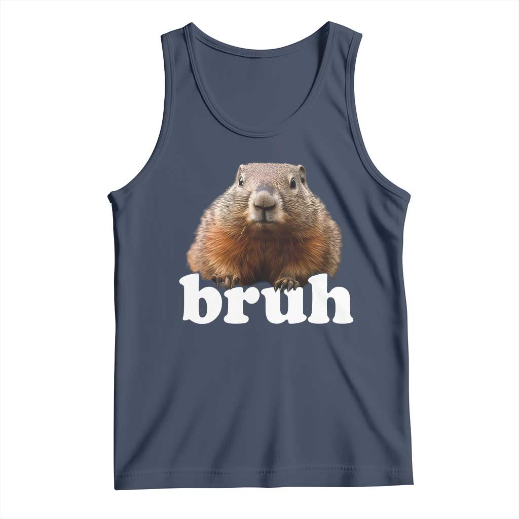 Bruh Groundhog Tank Top Funny Woodchuck Youth Teens Kids Slang - Wonder Print Shop