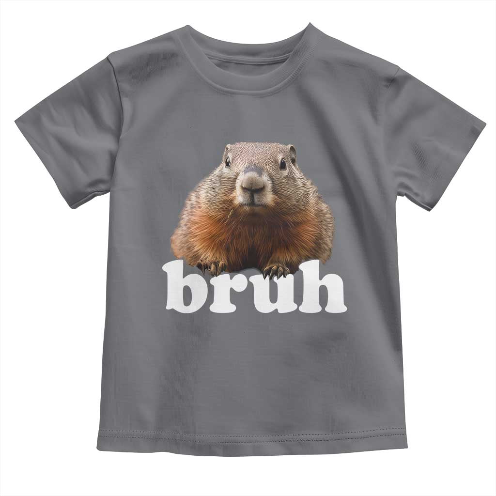 Bruh Groundhog Toddler T Shirt Funny Woodchuck Youth Teens Kids Slang - Wonder Print Shop