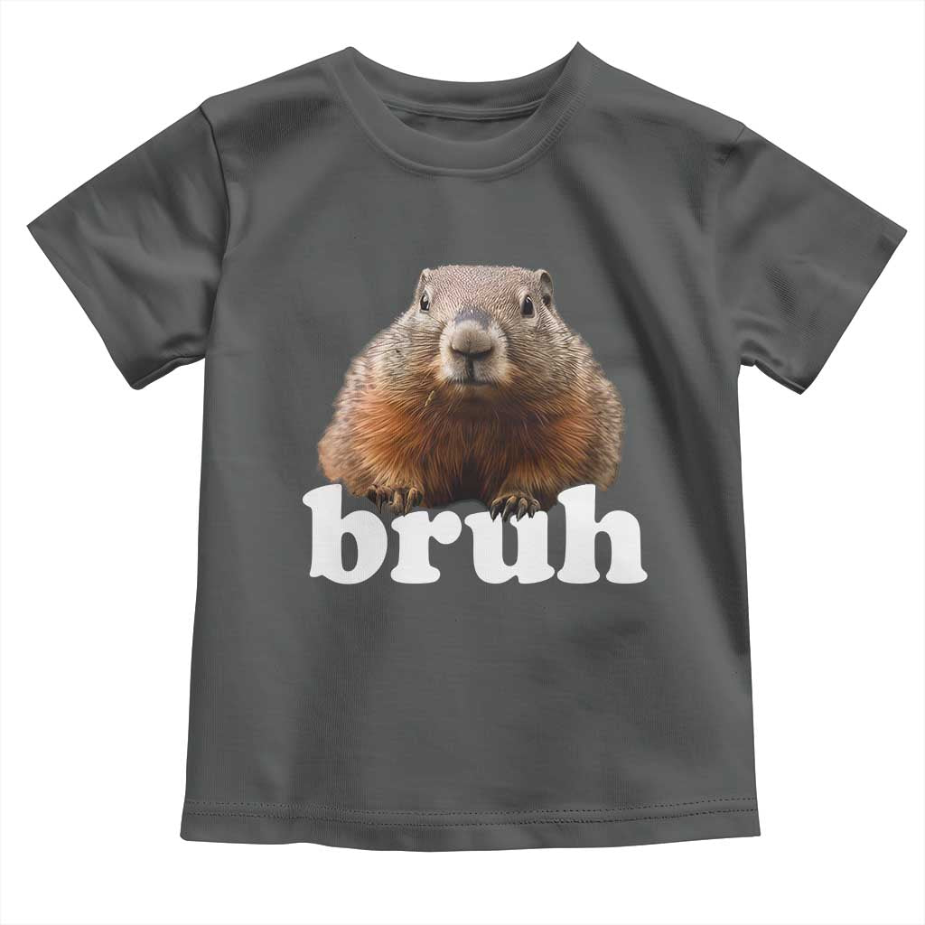 Bruh Groundhog Toddler T Shirt Funny Woodchuck Youth Teens Kids Slang - Wonder Print Shop