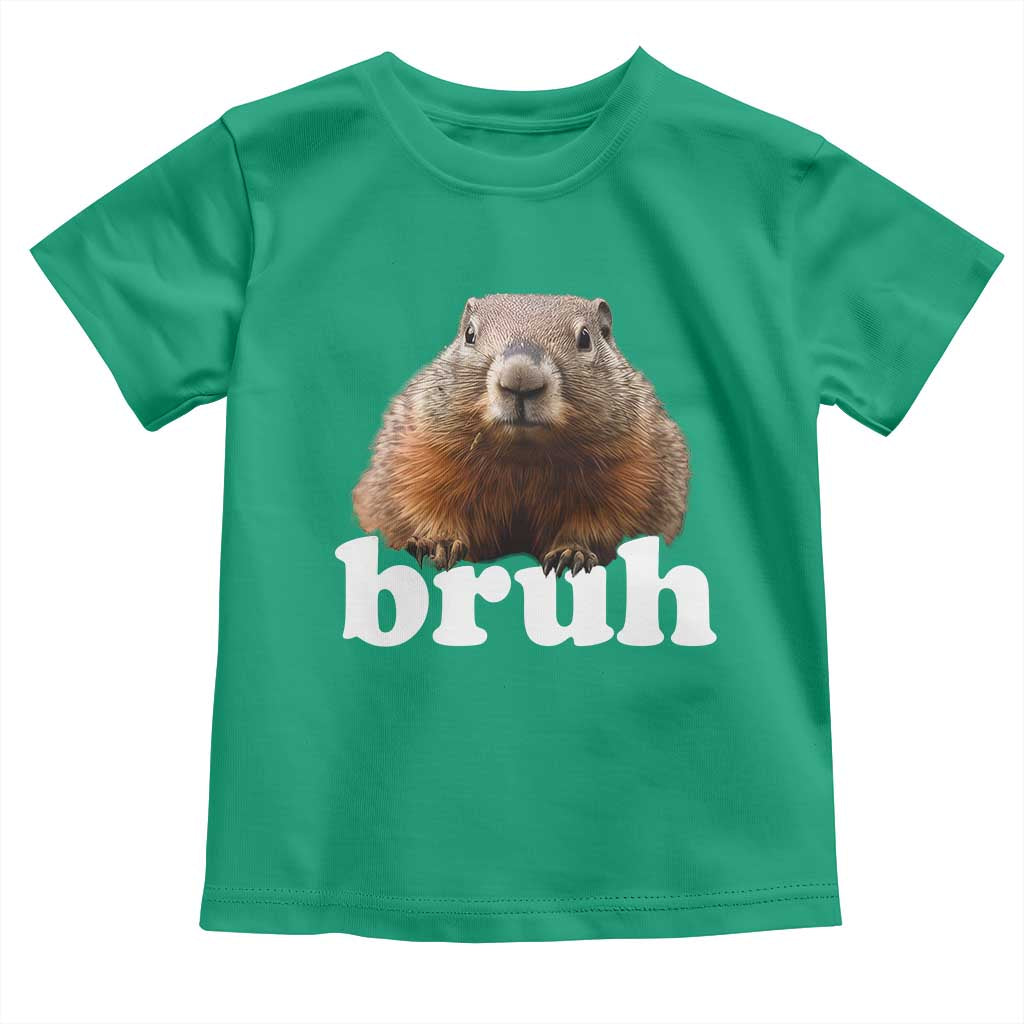 Bruh Groundhog Toddler T Shirt Funny Woodchuck Youth Teens Kids Slang - Wonder Print Shop