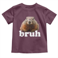 Bruh Groundhog Toddler T Shirt Funny Woodchuck Youth Teens Kids Slang - Wonder Print Shop