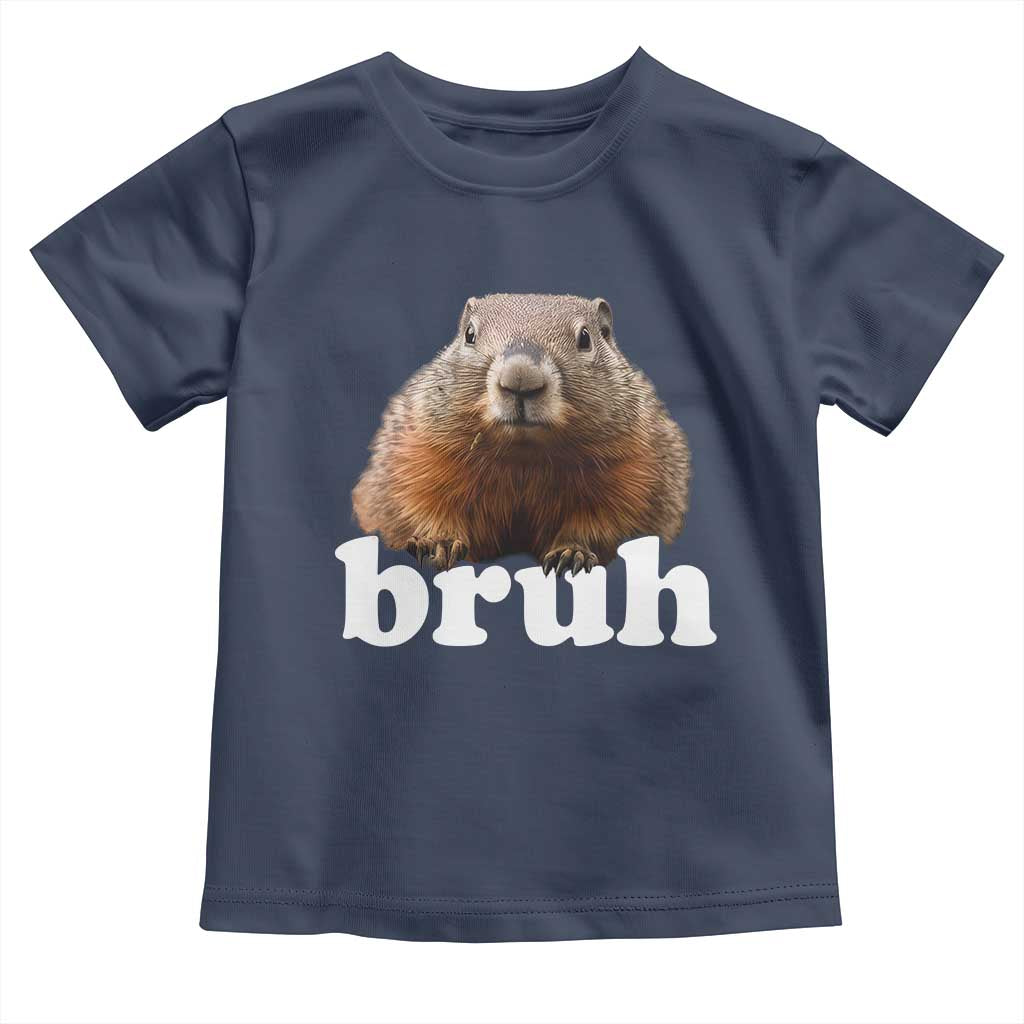 Bruh Groundhog Toddler T Shirt Funny Woodchuck Youth Teens Kids Slang - Wonder Print Shop